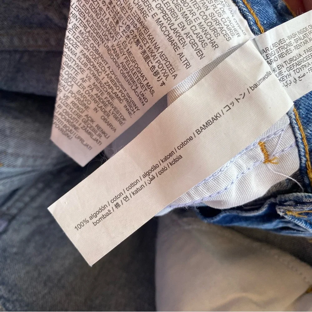 Zara Wide Leg Flare Jeans Retro Vintage Inspired Barrel Classic Blue Denim: 4 - Picture 10 of 10